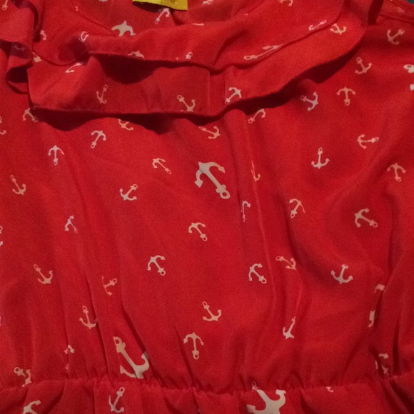 Cute red anchor romper. - Picture 4 of 4